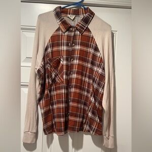 Buckle Long Sleeve Button Down